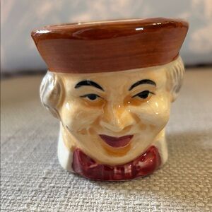 Vintage Ceramic Small Toby Mug with Colonial Man’s Face, Made in Japan